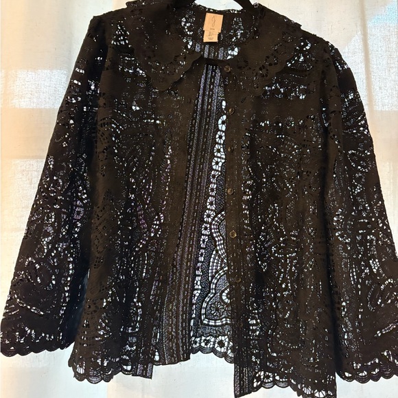 Joie Tops - Joie Elegant Black Lace Blouse